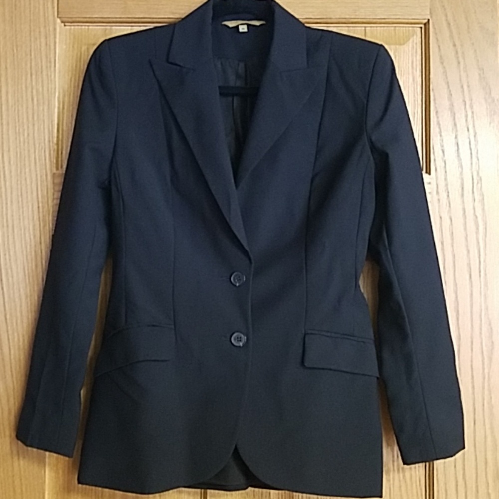 Black Slim Fitted Office Suit
